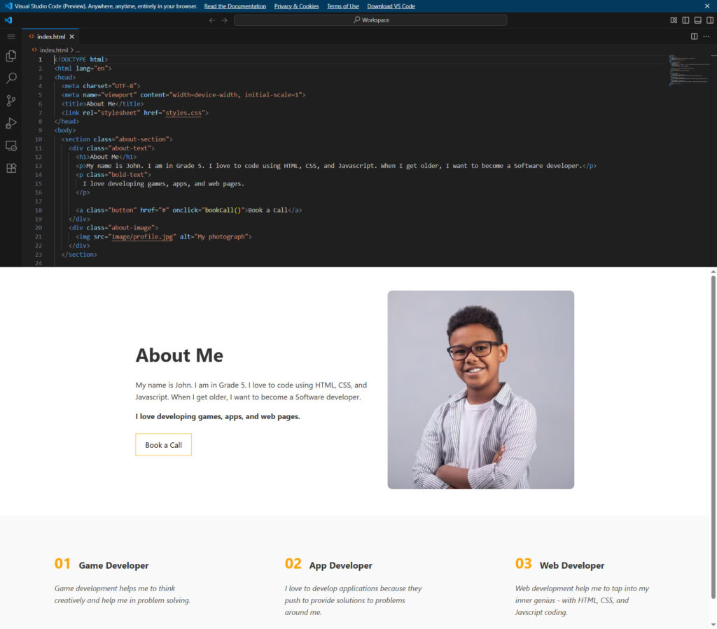 online web development classes for kids and teens