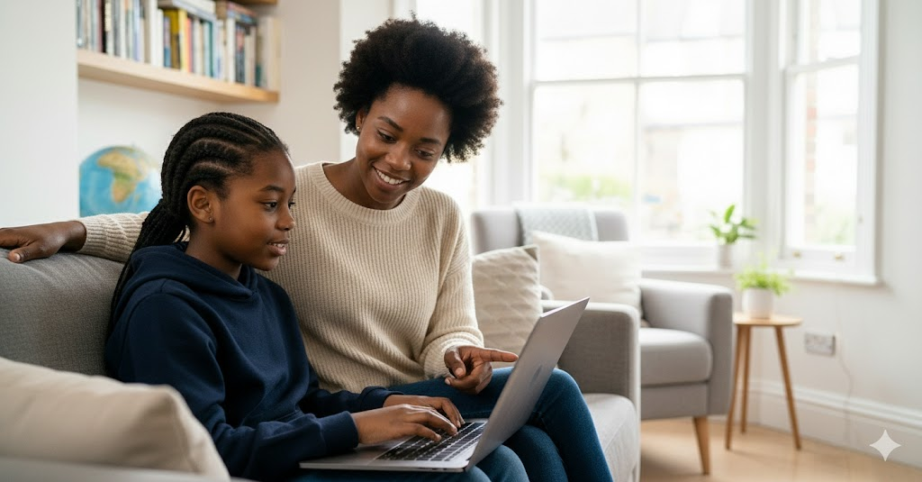 a girl coding on her laptop
